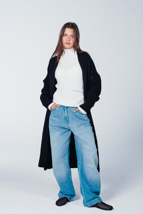Ribbed Shawl Collar Cardigan