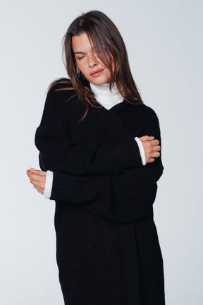 Ribbed Shawl Collar Cardigan