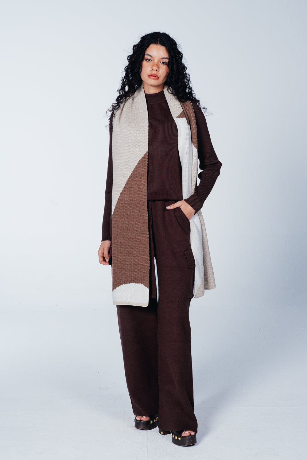 Geometric Knit Scarf