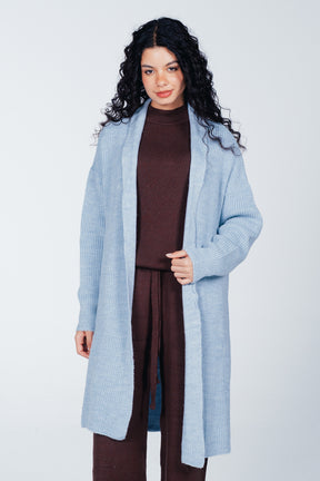 Ribbed Shawl Collar Cardigan