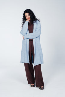 Ribbed Shawl Collar Cardigan
