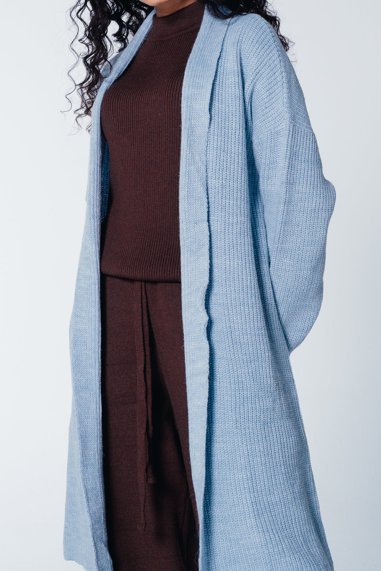 Ribbed Shawl Collar Cardigan