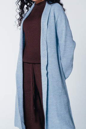 Ribbed Shawl Collar Cardigan