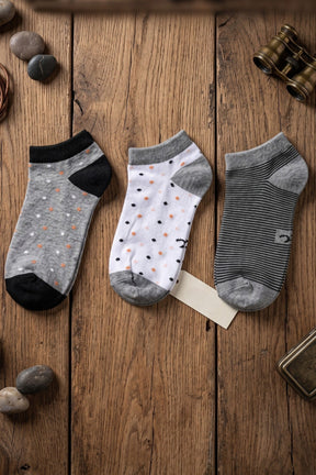 Colored Ankle Socks - 3 Pairs