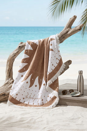 Celestial Round Beach Towel
