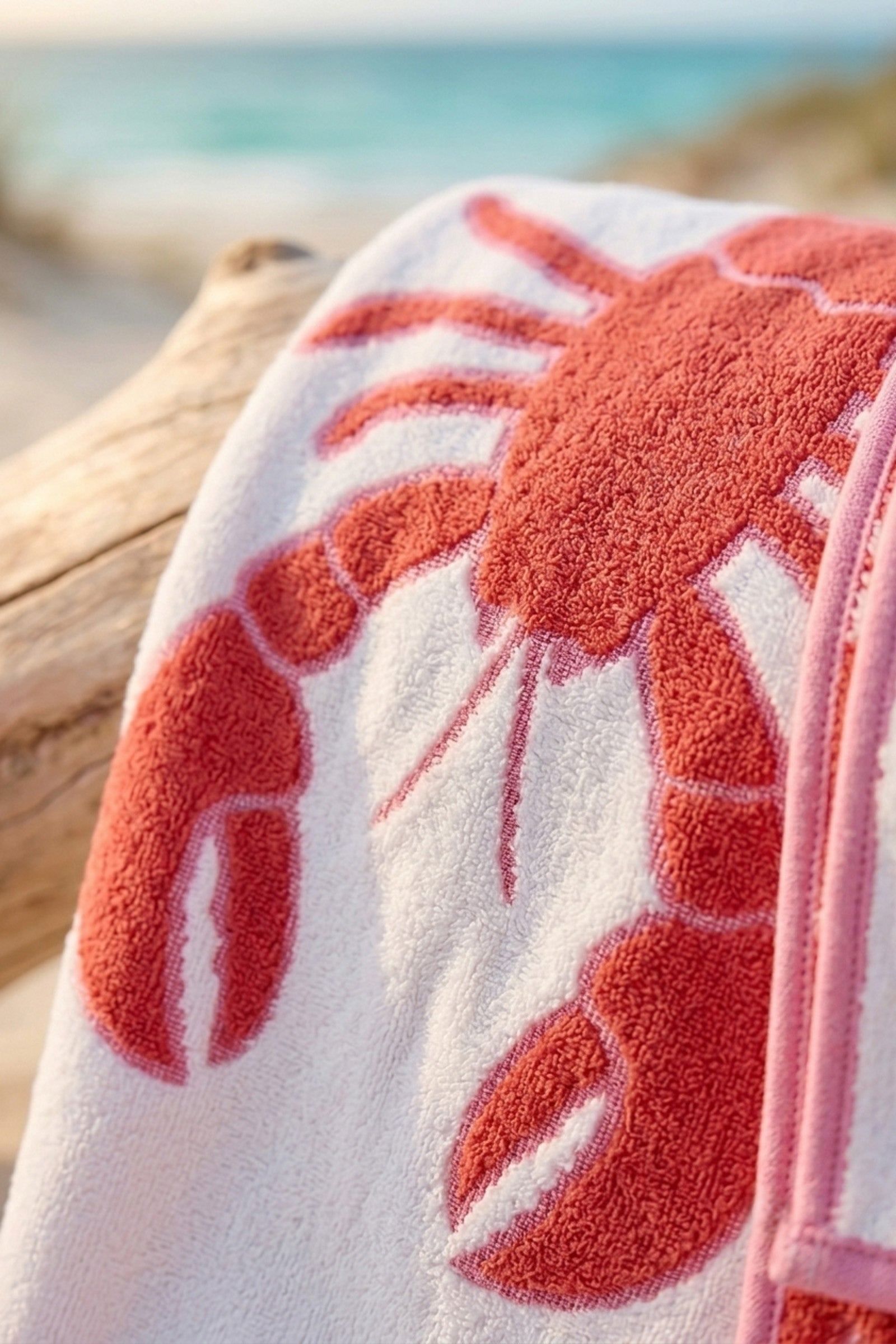 Lobster-Print Beach Towel