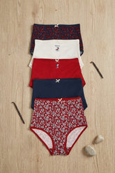 Pack of 5 Colored Full Brief Panties