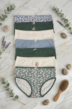 Pack of 7 Girly Brief Panties
