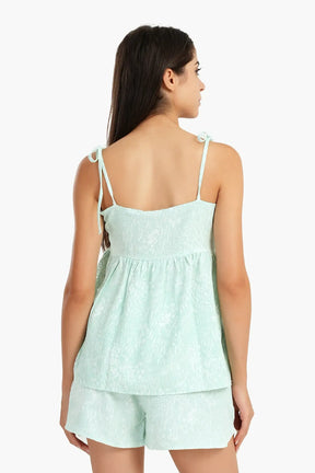 Self Pattern Pyjama Top