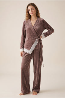 Velvet Side-Tie Pyjama