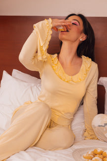 Ruffle-Trim Pyjama Set