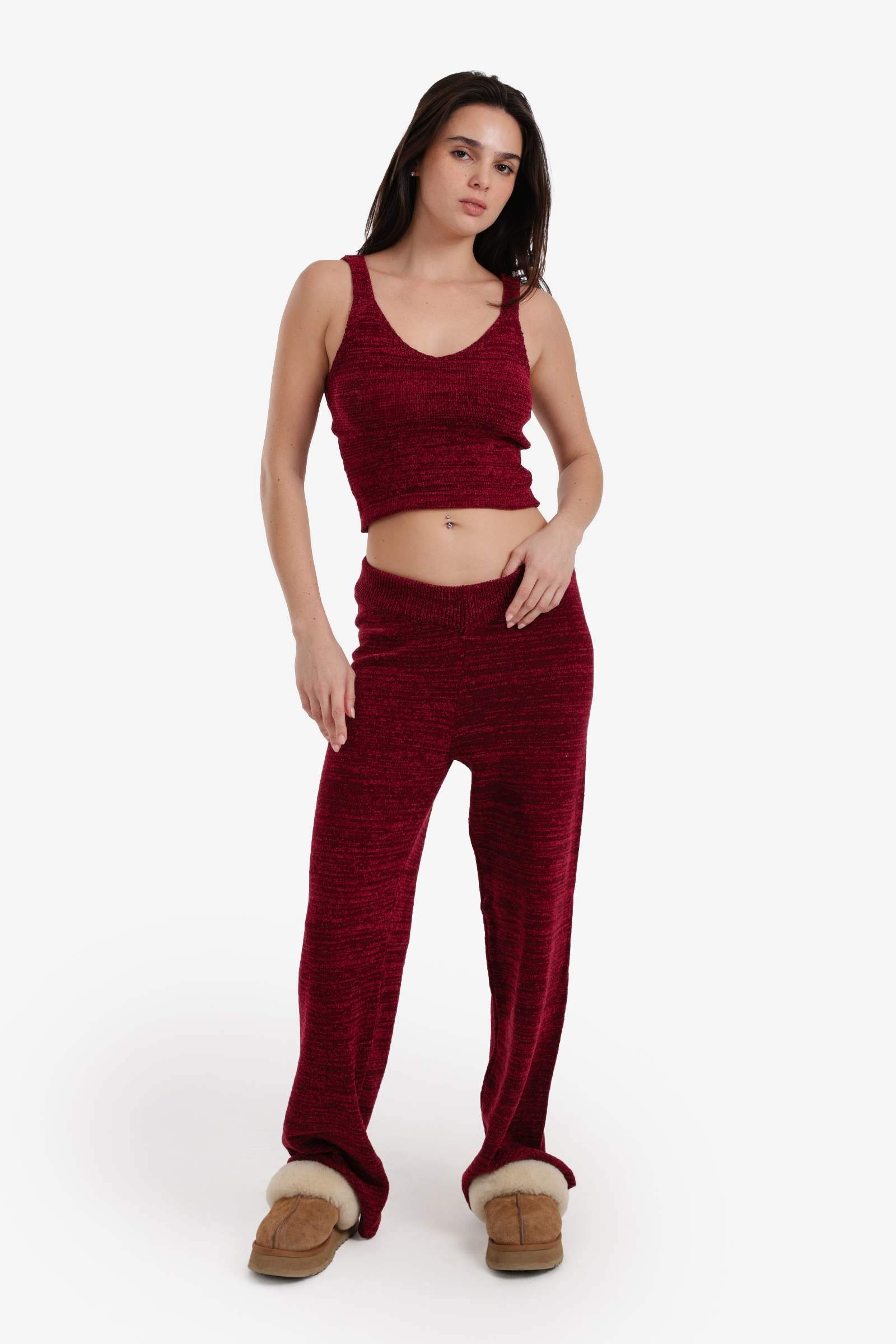 Sleeveless Cropped Pyjama Top