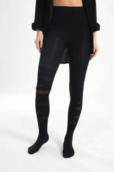 Black Striped Pantyhose - Carina - كارينا