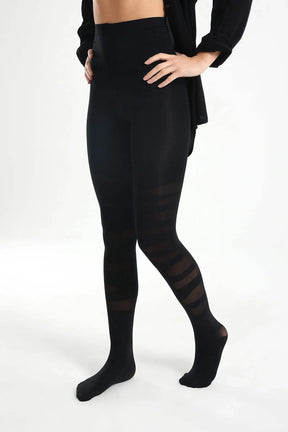 Black Striped Pantyhose - Carina - كارينا