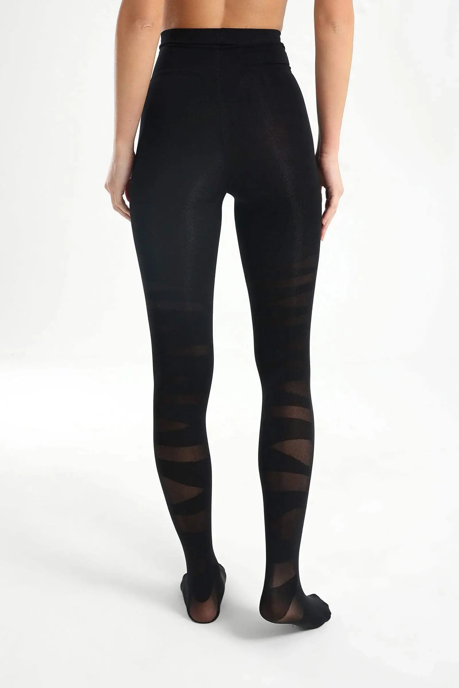 Black Striped Pantyhose - Carina - كارينا