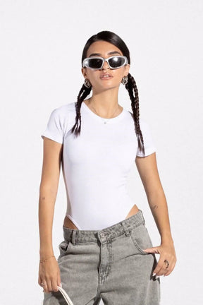 Bodysuit Tee - White - Carina - كارينا