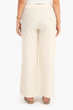 Self Pattern Linen Pants