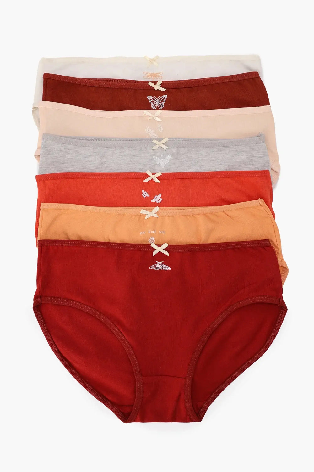 Pack of 7 Girly Brief Panties