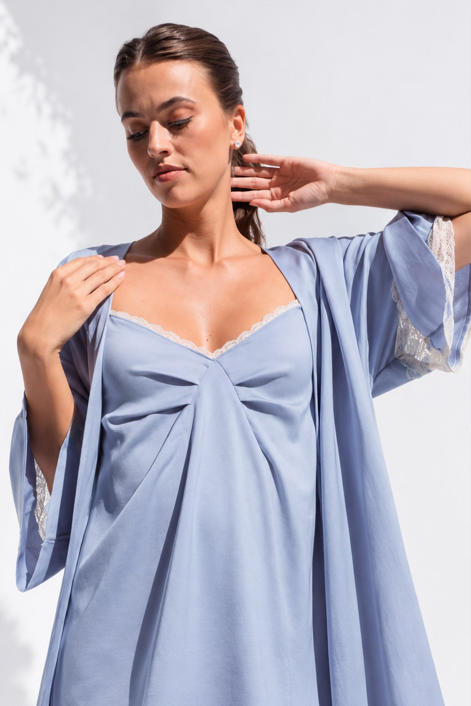Embroidered Nightgown Set