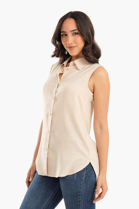 Cotton Sleeveless Shirt - Carina - كارينا