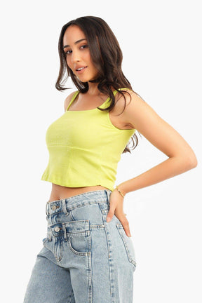 Cropped Ribbed Top - Carina - كارينا