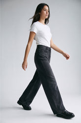 Wide-Leg Denim Pants