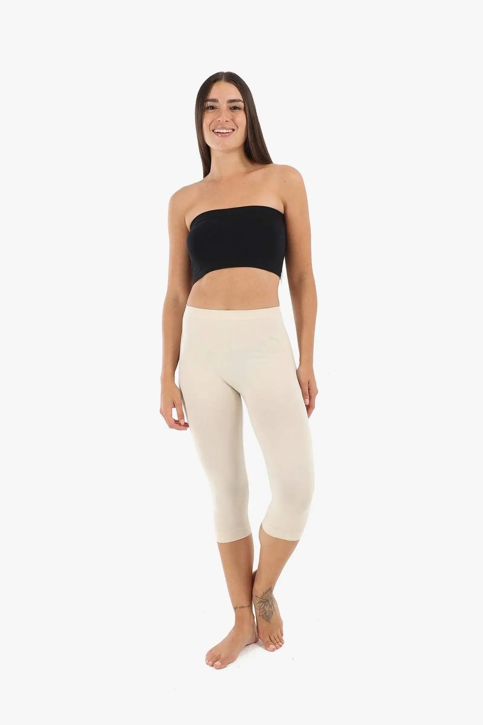 Elastic Waist Pantacourt Legging - Carina - كارينا