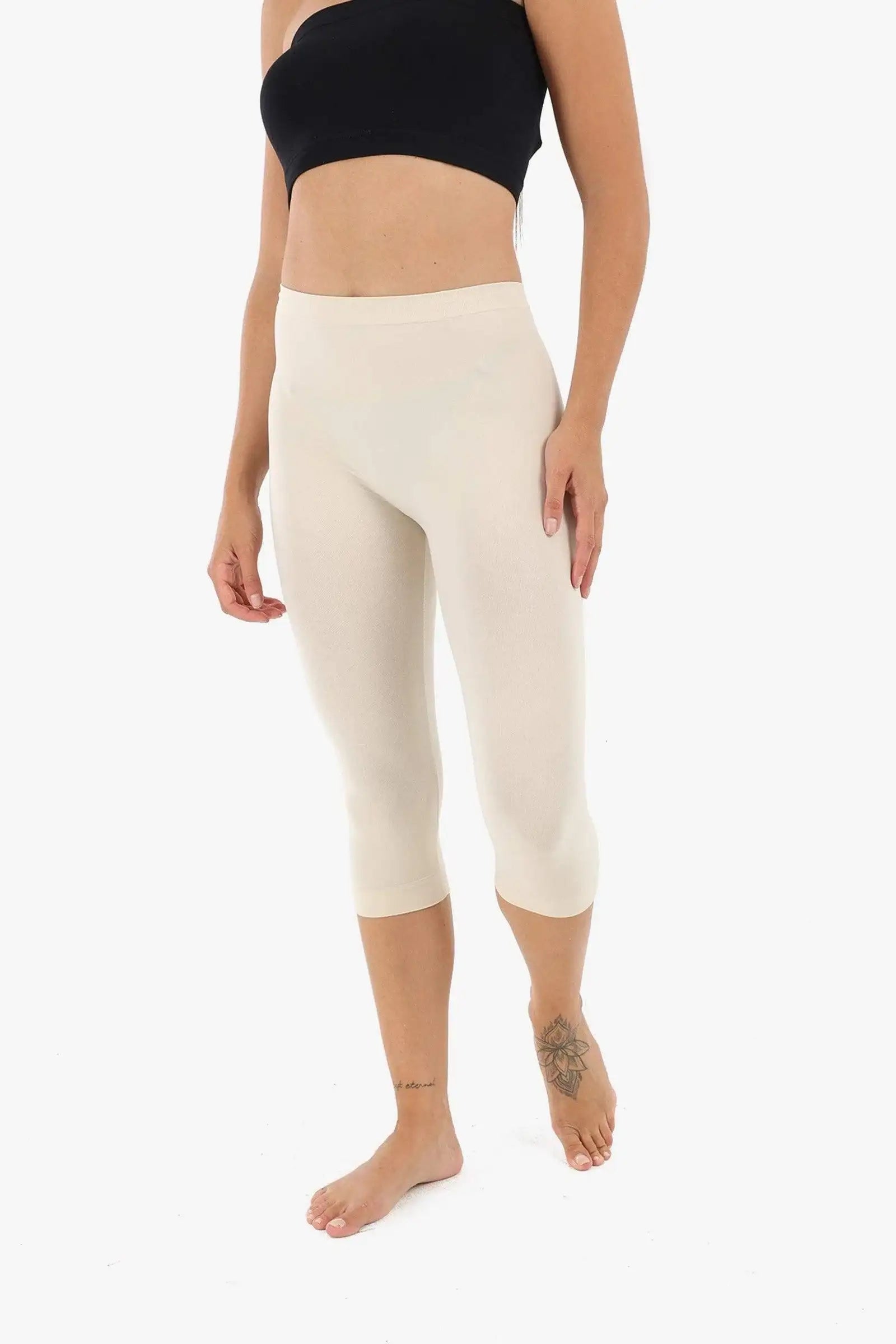 Elastic Waist Pantacourt Legging - Carina - كارينا
