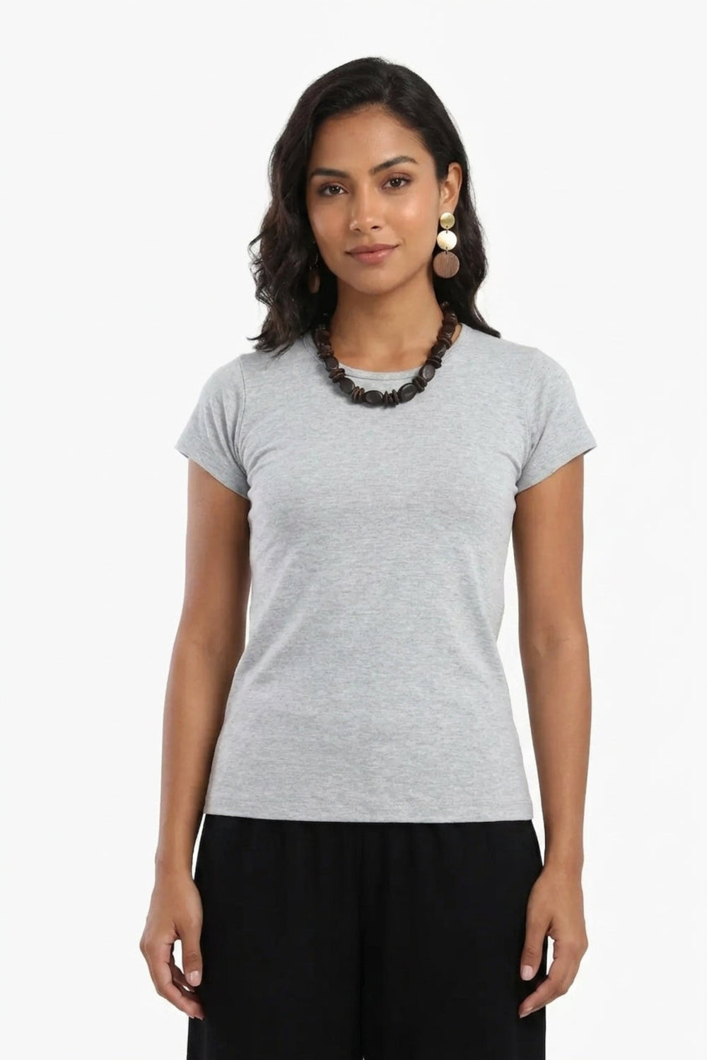 Round Neck Solid Top