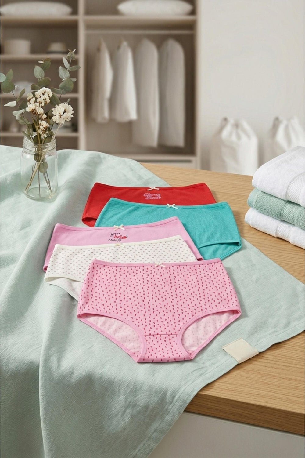 Pack of 5 Colored Full Brief Panties