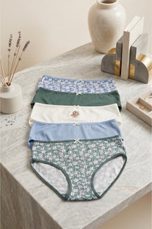 Pack of 5 Girly Brief Panties