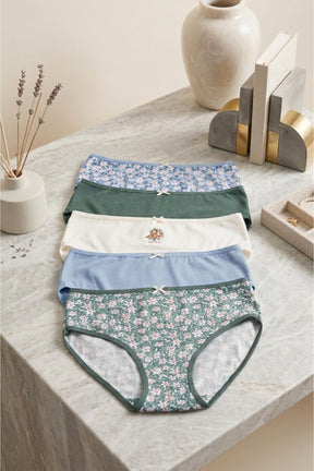 Pack of 5 Girly Brief Panties