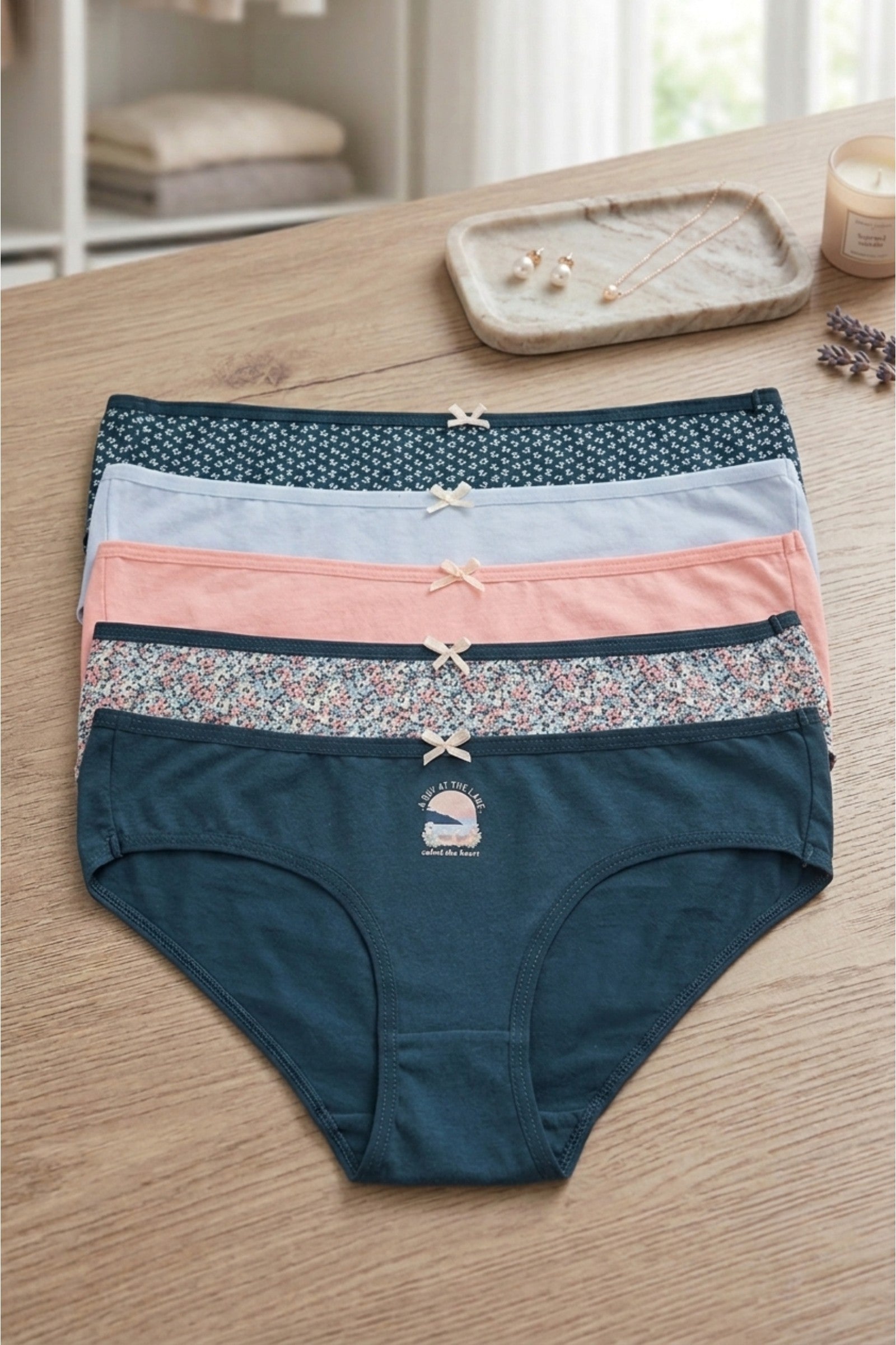 Pack of 5 Colored Bikini Panties