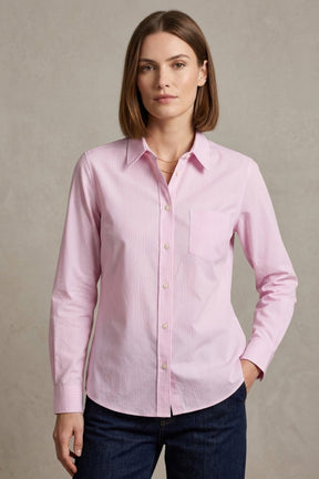 Chest-Pocket Striped Shirt