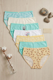 Pack of 7 Girly Brief Panties