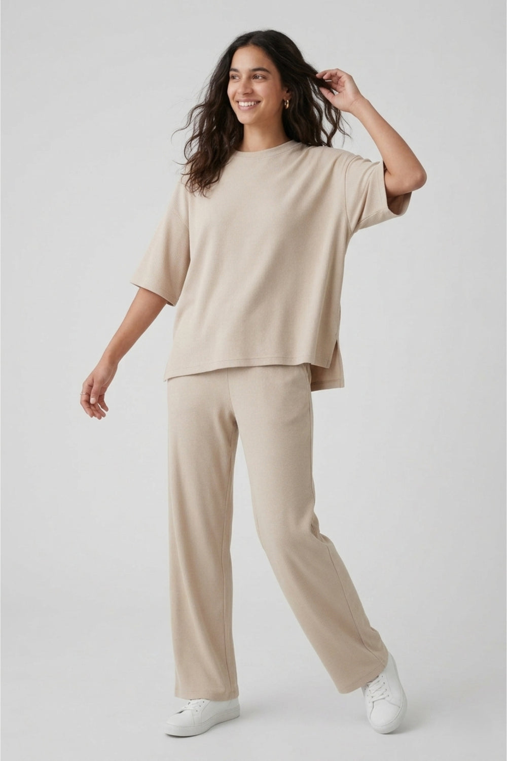 Ribbed Boxy T-Shirt