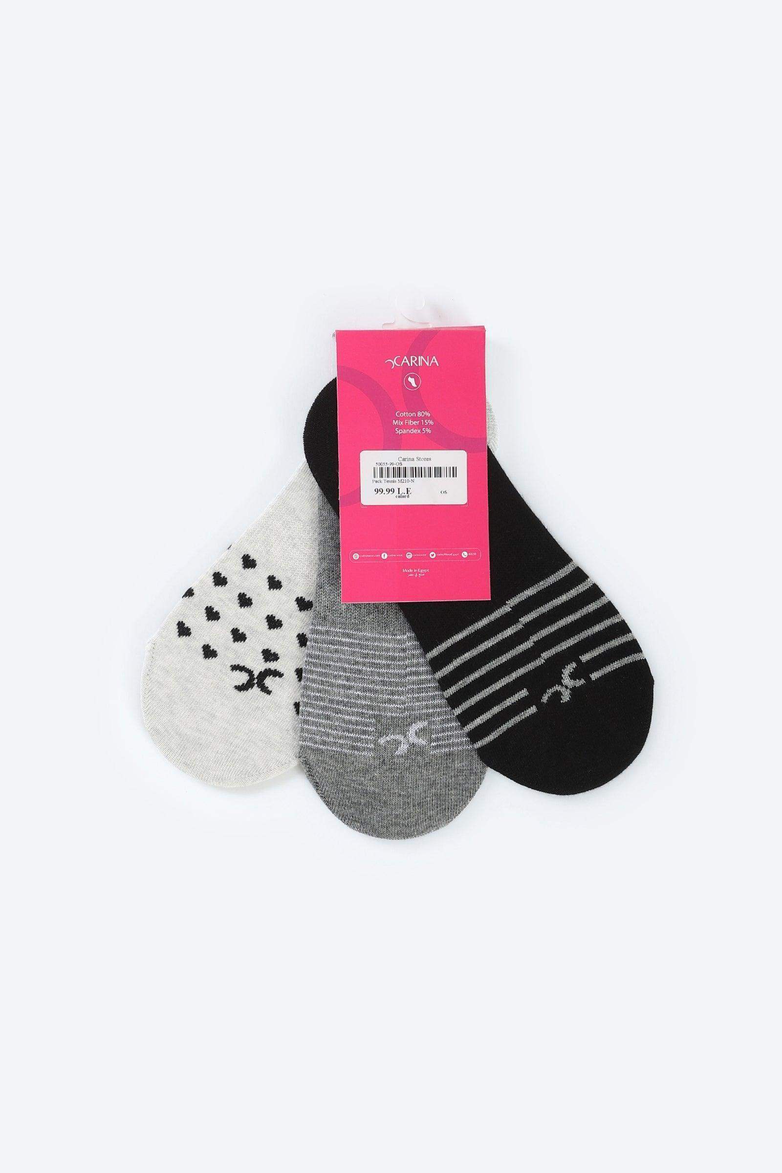 Invisible Socks - 3 Pairs - Carina - كارينا