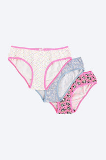 Pack of 3 Colored Bikini Panties - Carina - كارينا