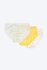 Pack of 3 Colored Brief Panties - Carina - كارينا