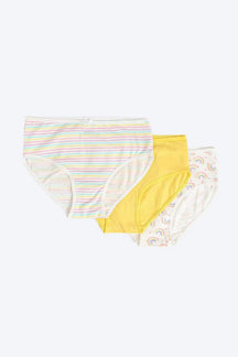 Pack of 3 Colored Brief Panties - Carina - كارينا