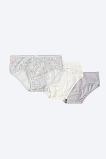 Pack of 3 Colored Brief Panties - Carina - كارينا