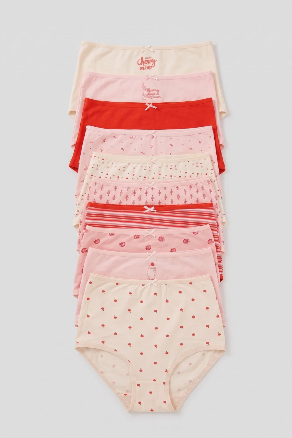 Pack of 10 Colored Full Brief Panties