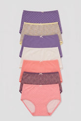 Pack of 7 Colored Full Brief Panties