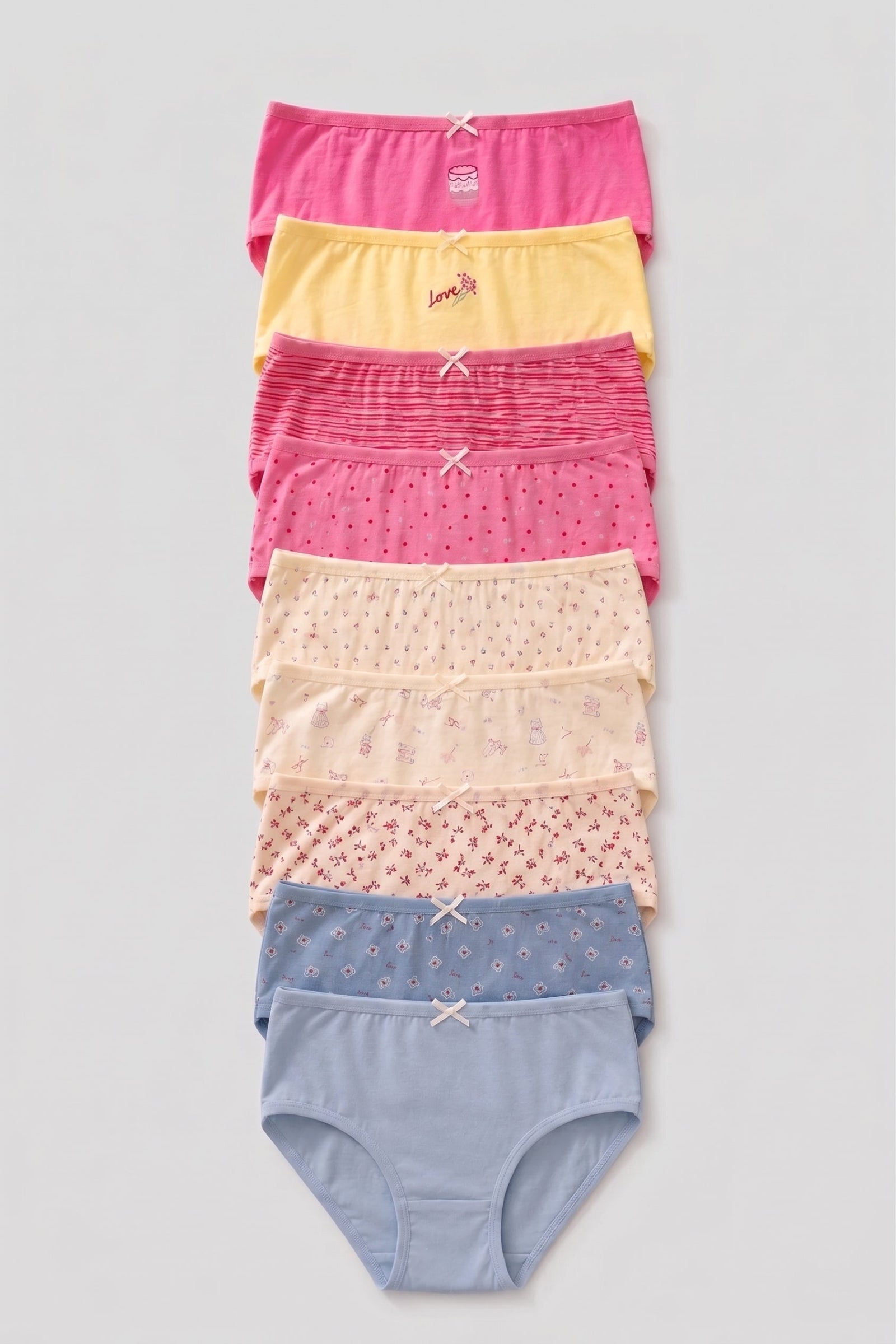 Pack of 10 Colored Brief Panties