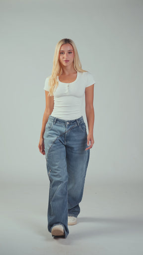 Snap Front Button Top