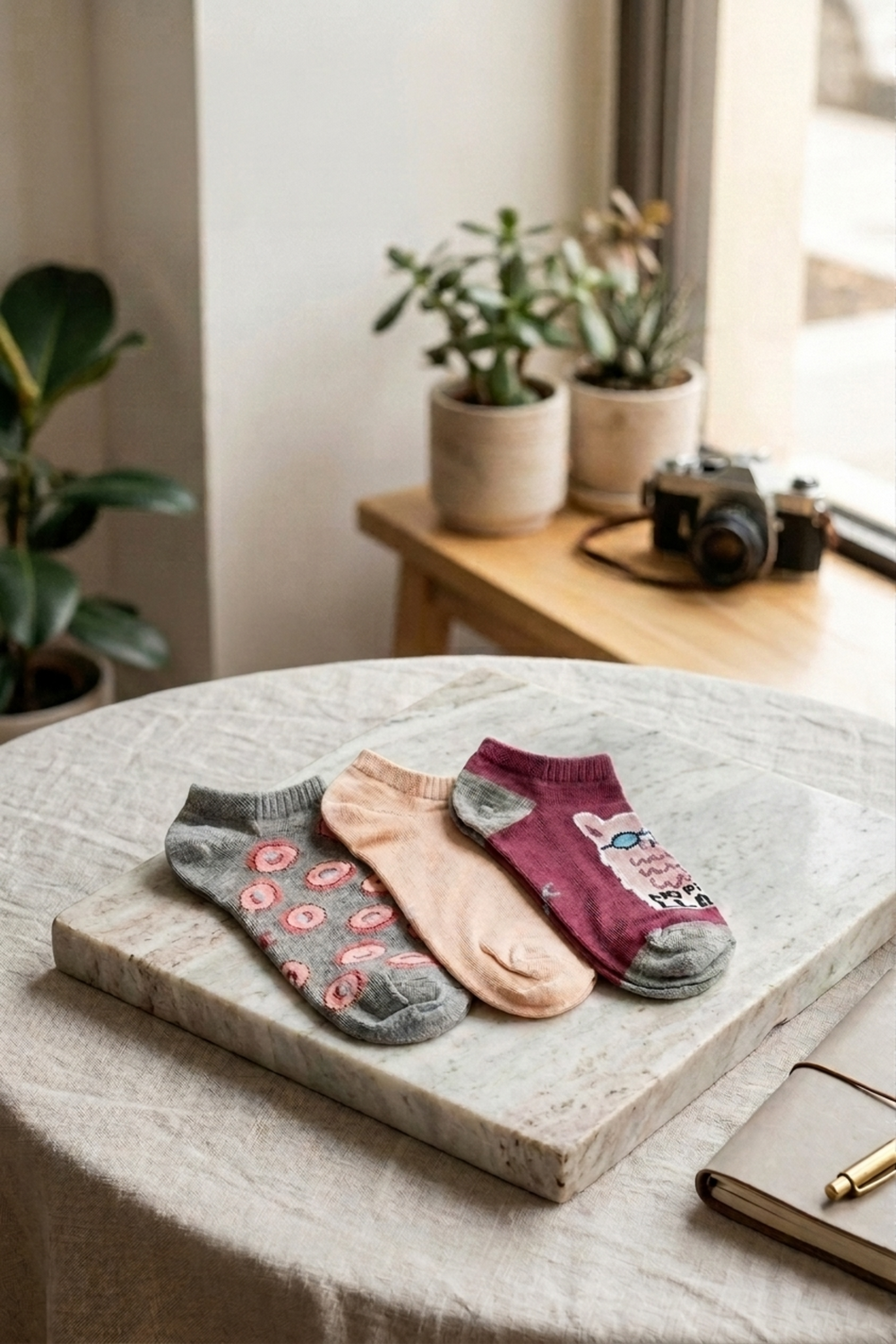 Cotton Ankle Socks - 3 Pairs