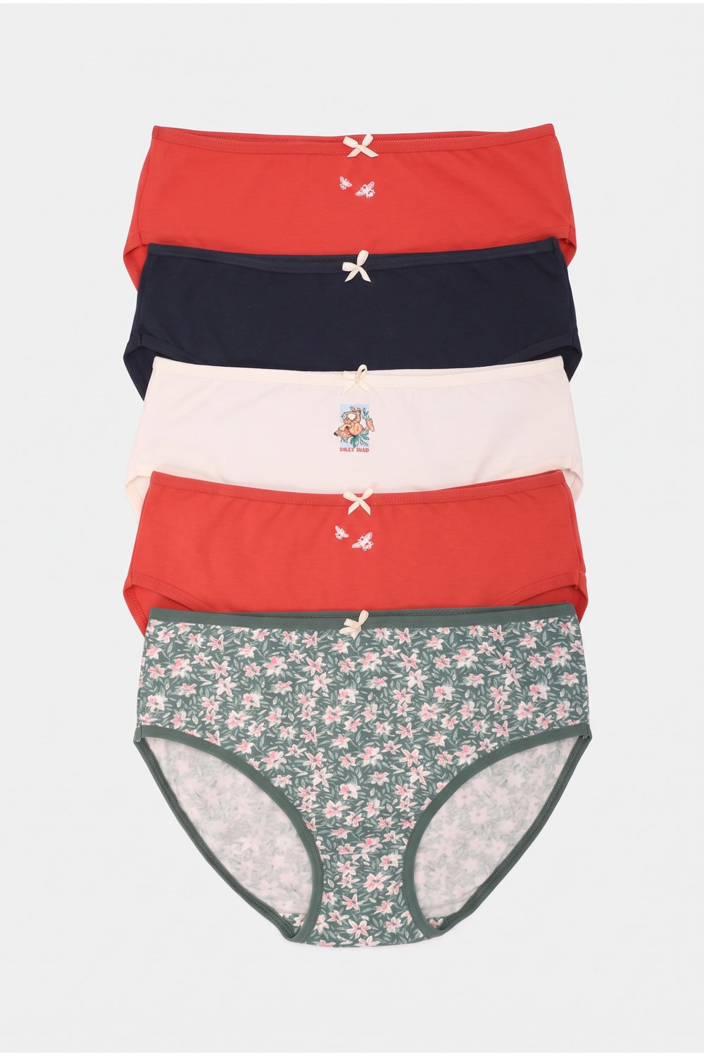 Pack of 5 Girly Brief Panties