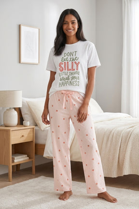 Text Print Pyjama Set
