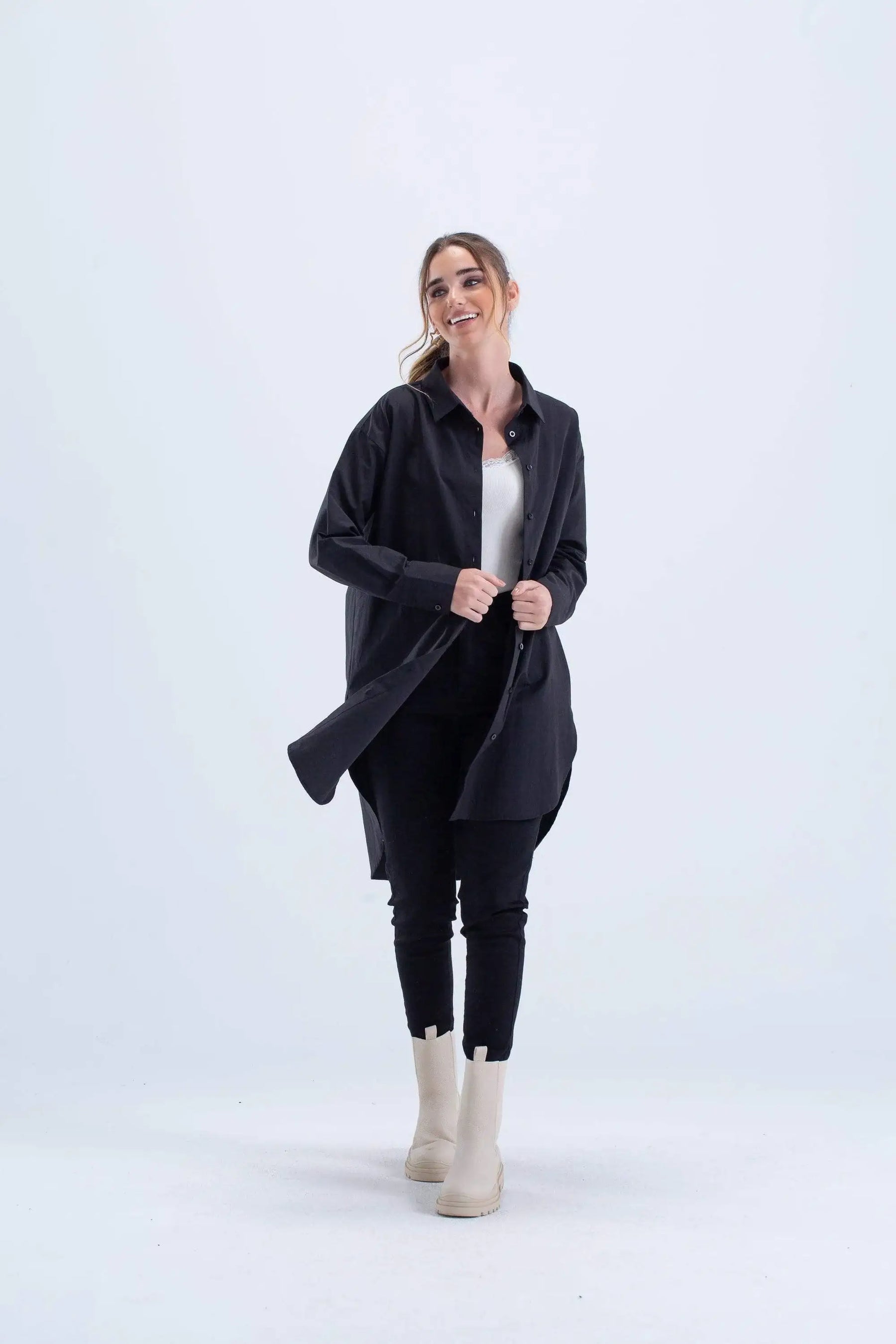 Relaxed Fit Long Shirt - Carina - كارينا