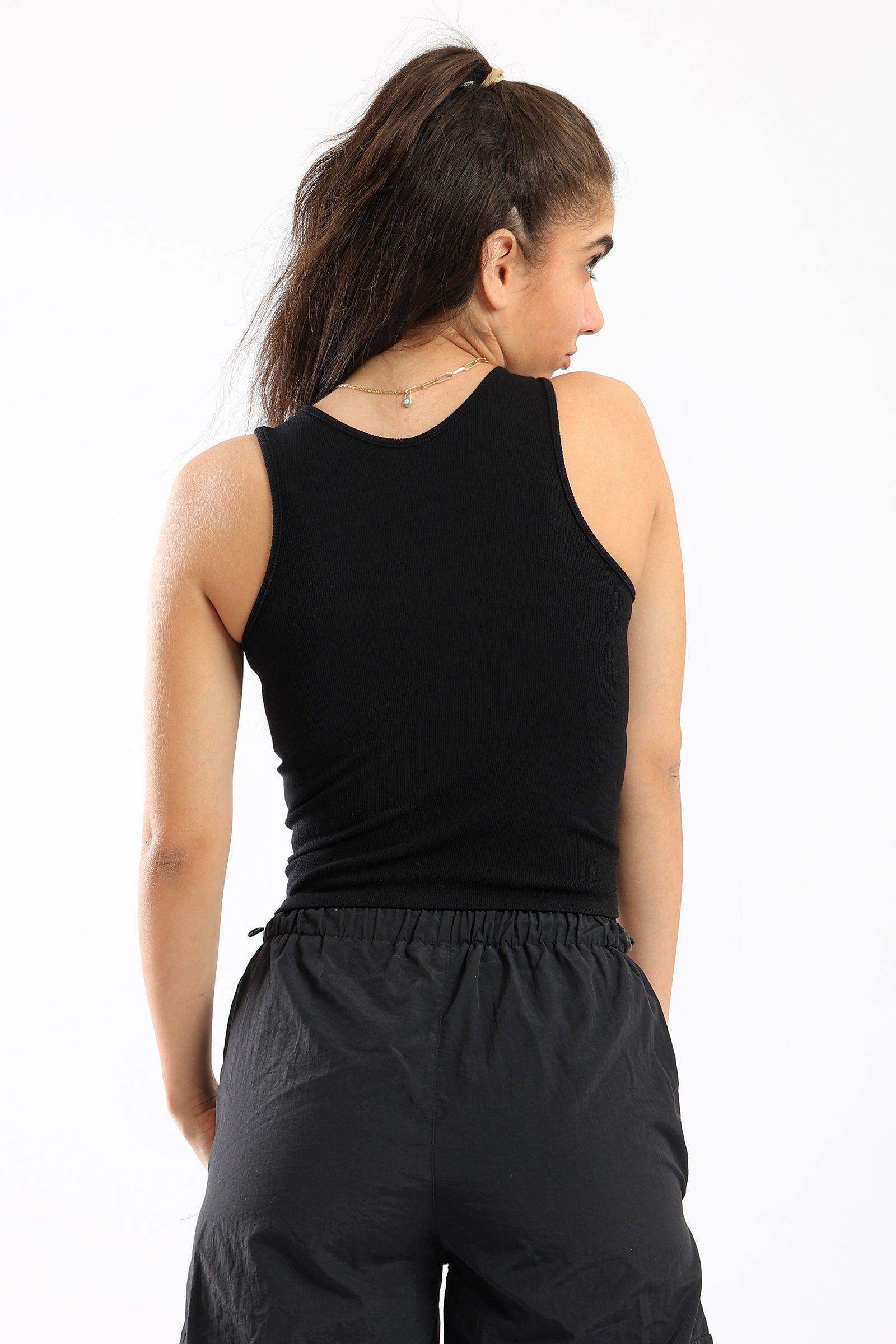 Ribbed Front Cut Out Top - Carina - كارينا